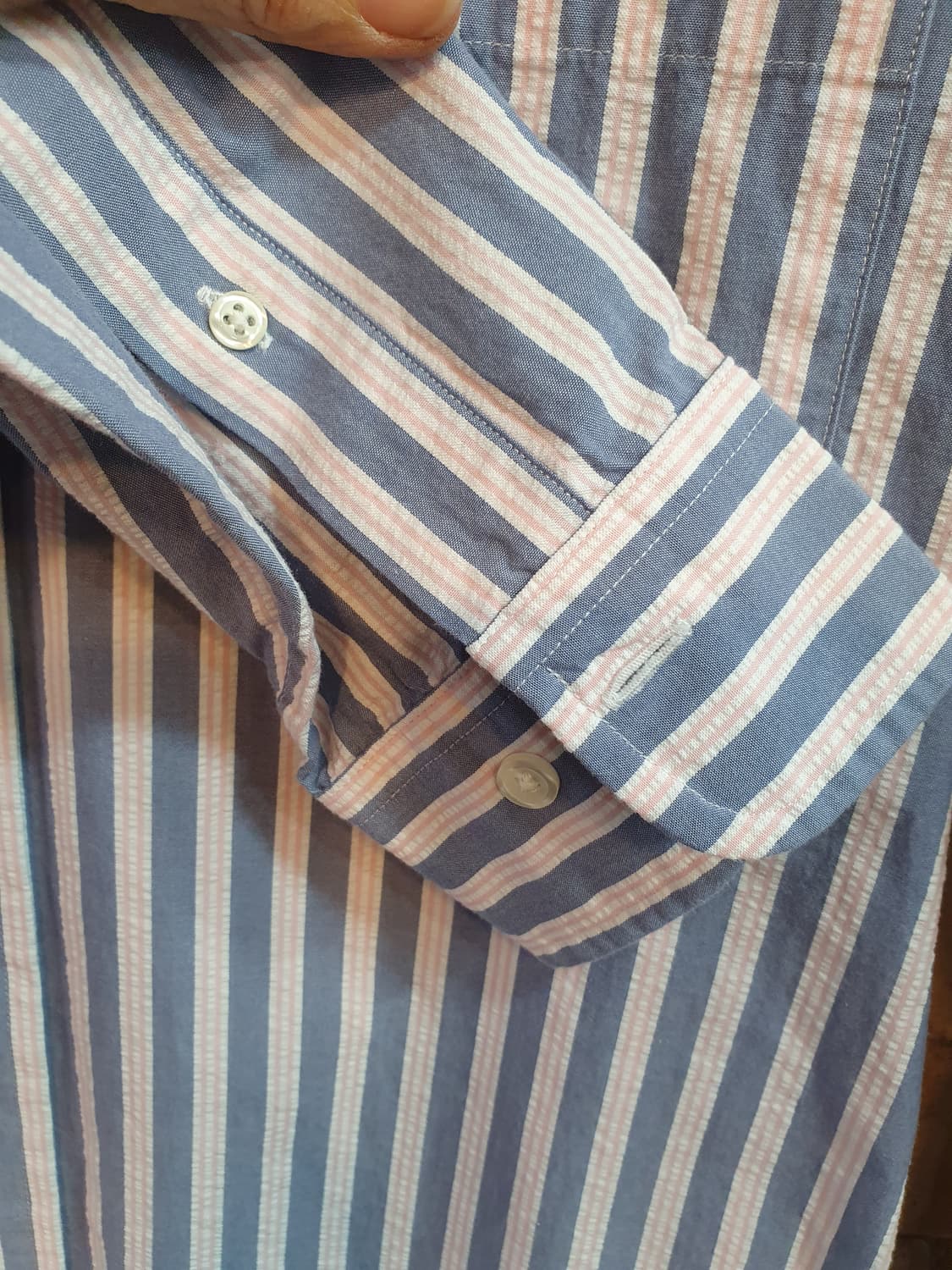 브룩스브라더스 셔츠 블루 스트라이프 상품이미지3