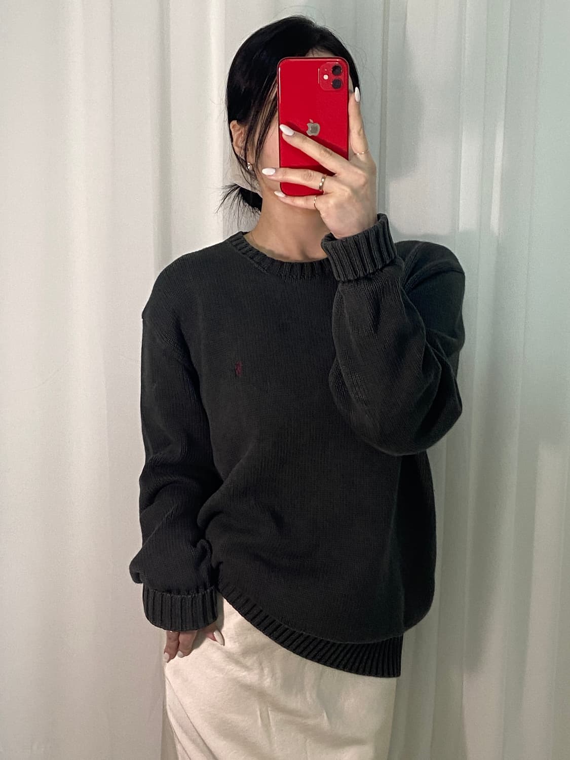 폴로 차콜 포니 니트 상품이미지1