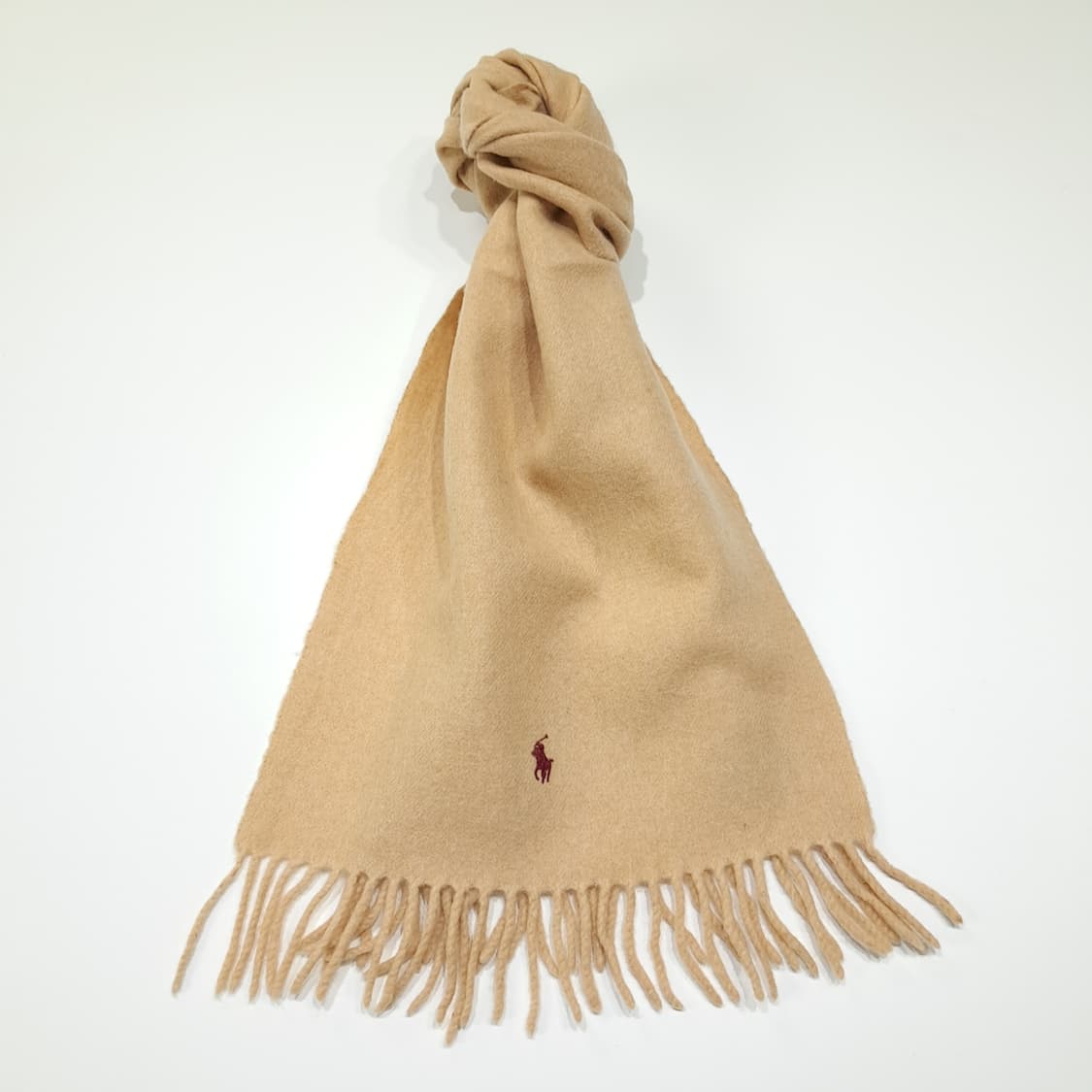 MX590 폴로 90s 스코틀랜드판 램스울 카멜 머플러 목도리 상품이미지1