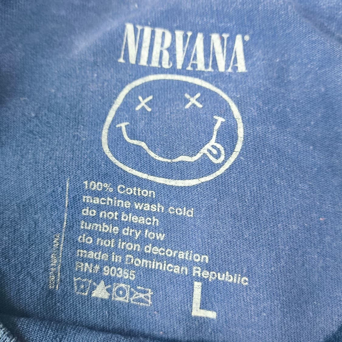 [L] NIRVANA 너바나 타이다이 밴드티 상품이미지4