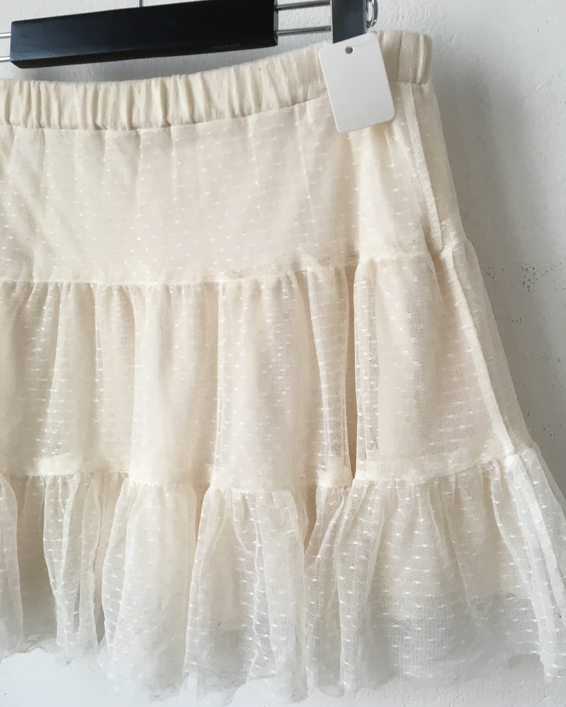 Dot pattern lace mini skirt 상품이미지2