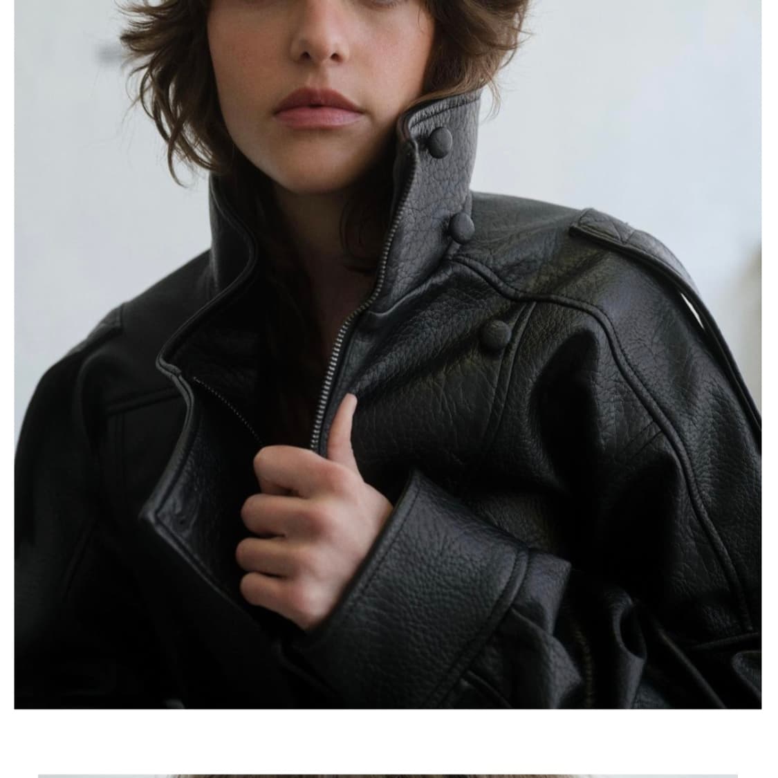 새상품S.택있음) 자라(ZARA) 생로랑맛  가죽자켓.S사이즈.레더자켓 상품이미지7