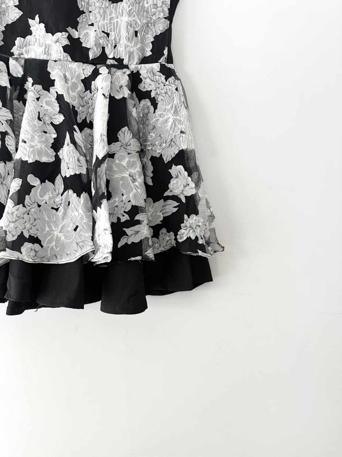 Organza 2 layer flower ops / black 상품이미지3