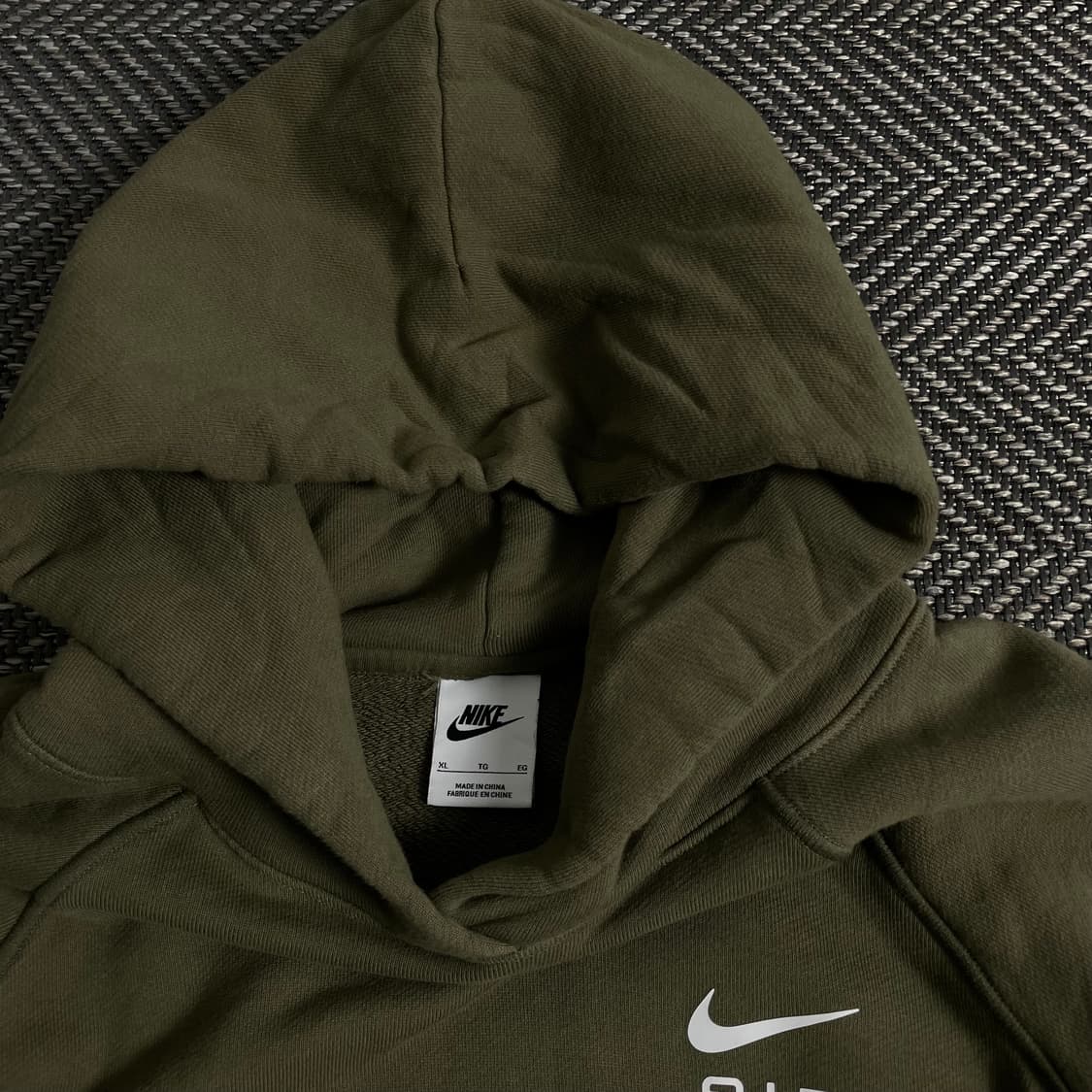 나이키 에어 카키 배색 후드 티셔츠y 3408 상품이미지5