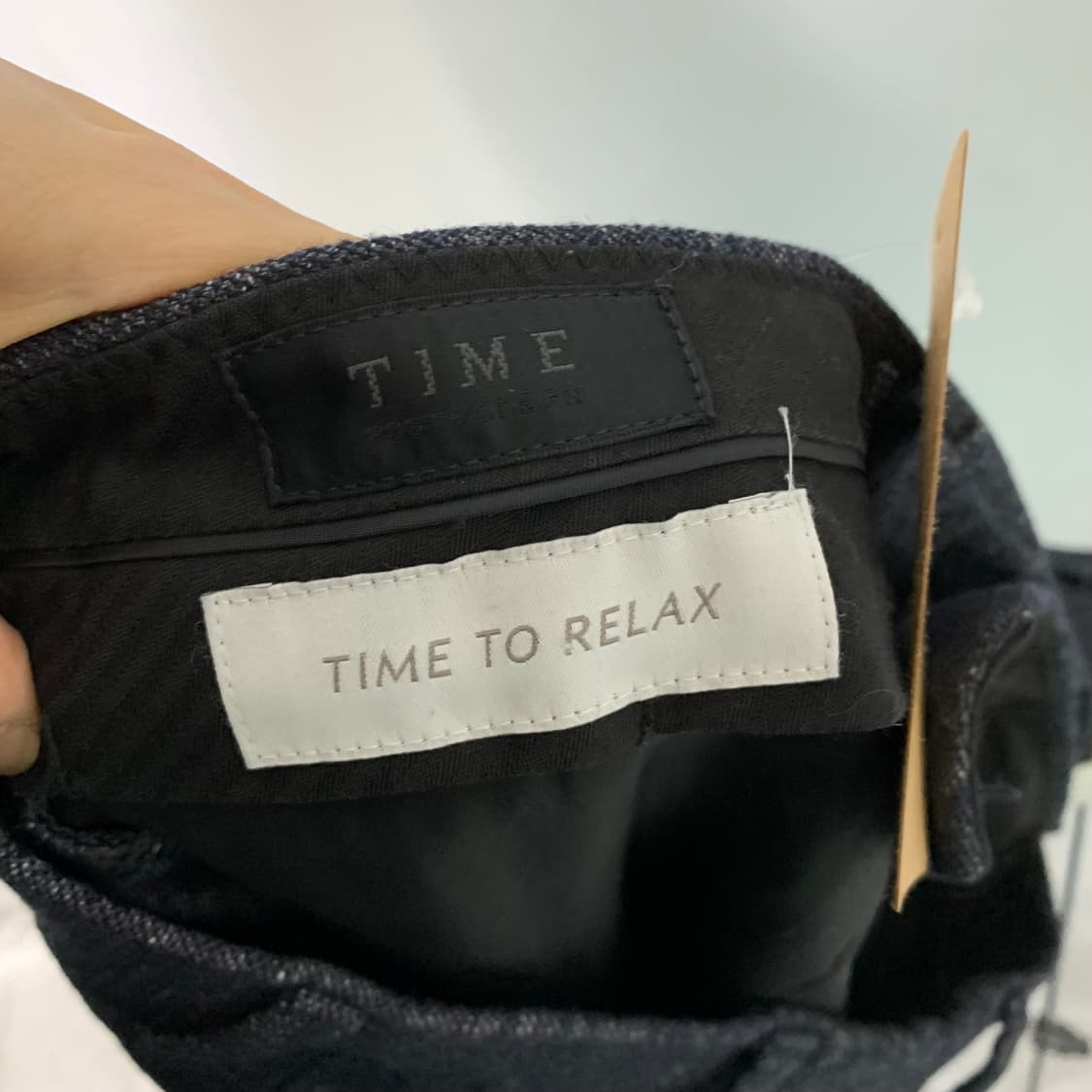 타임 옴므 빈티지 남성 바지 슬랙스 팬츠 네이비 34인치 상품이미지4