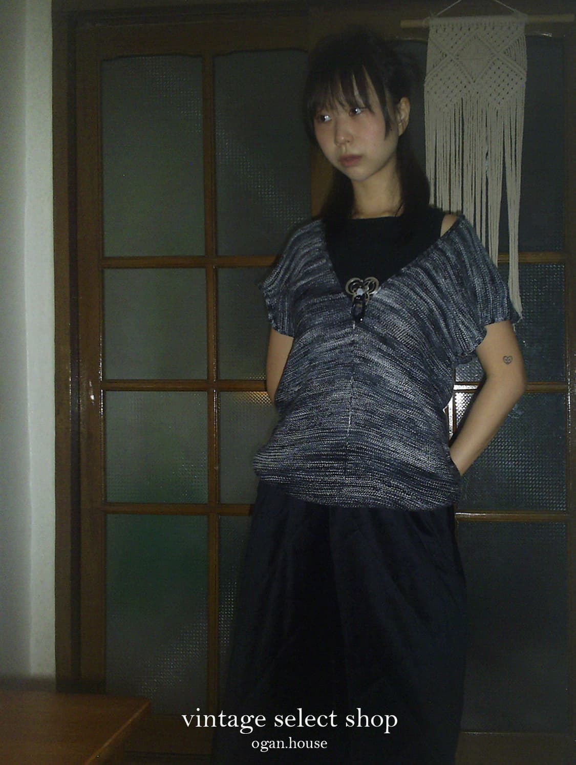 vintage wool v-neck vest top 상품이미지3