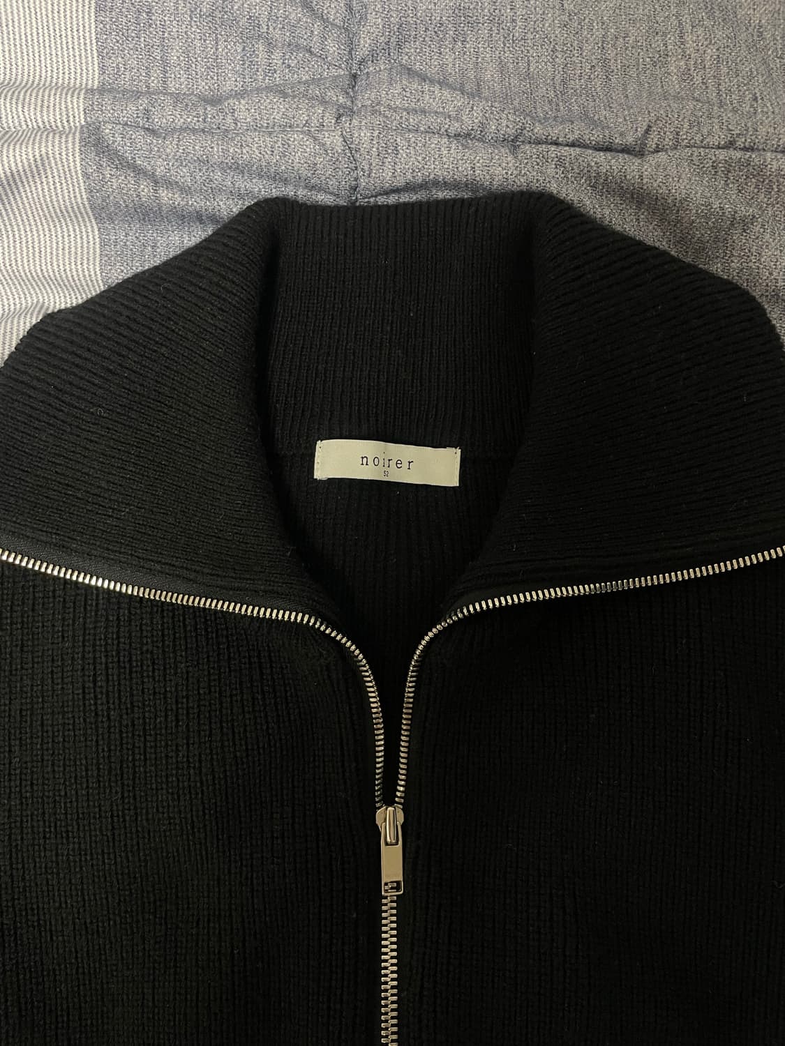 노이어 하이넥 집업 니트 자켓 상품이미지3