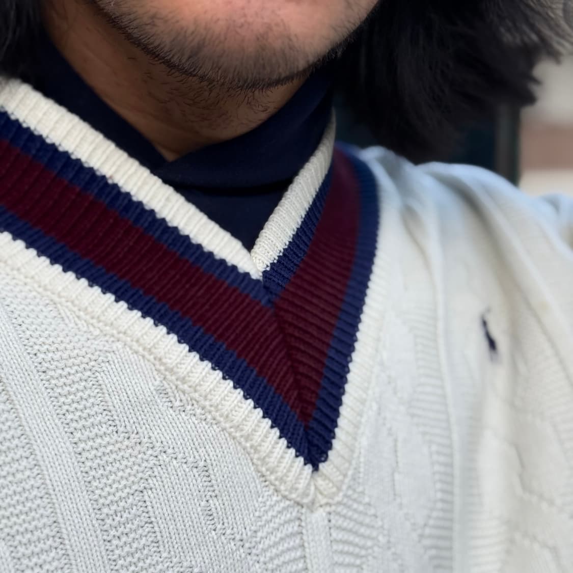 90‘s 폴로 랄프로렌 크리켓 울 스웨터 XL 상품이미지10