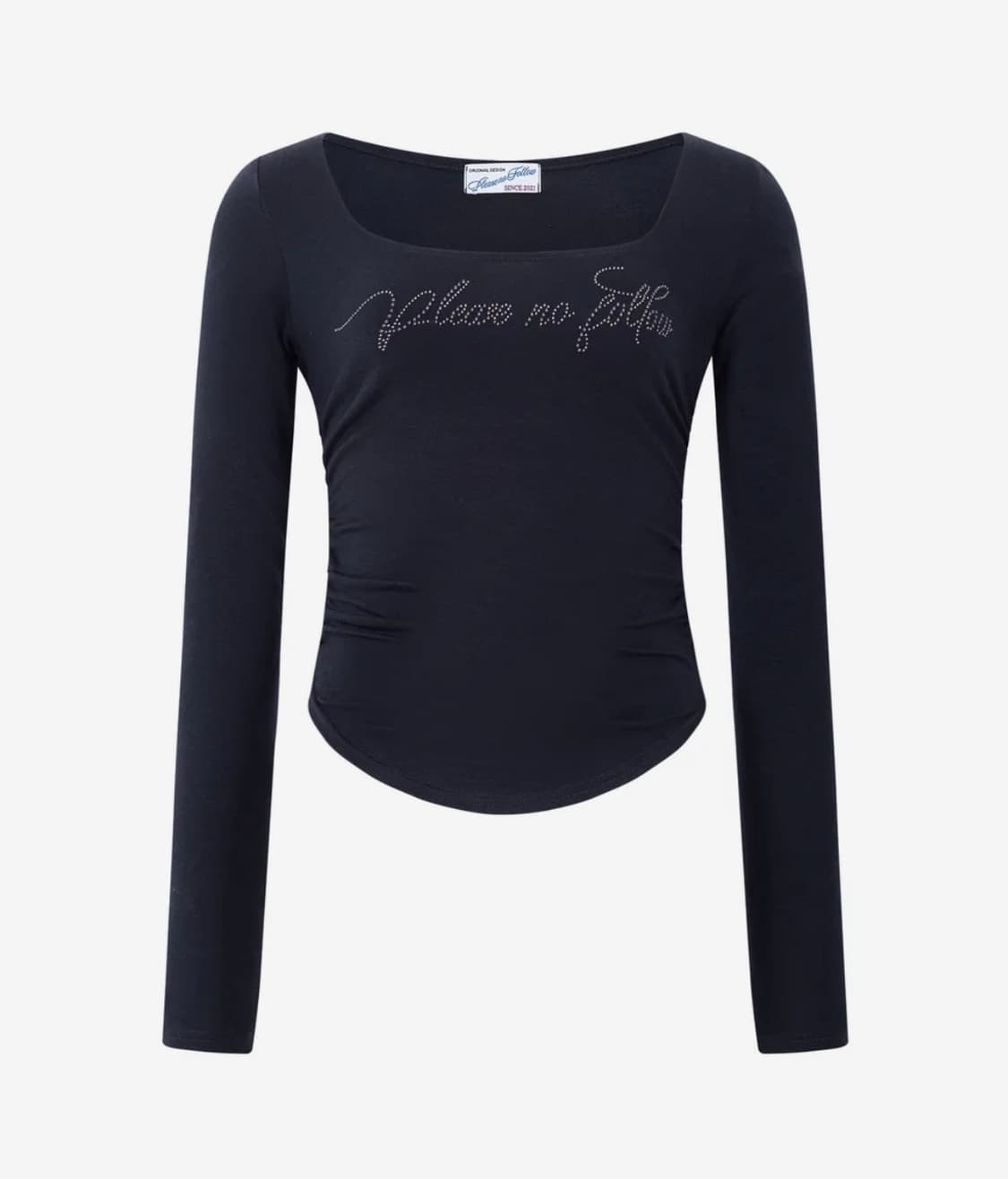 플리즈노팔로우 Romy Logo Long Sleeve Top (navy) 상품이미지2