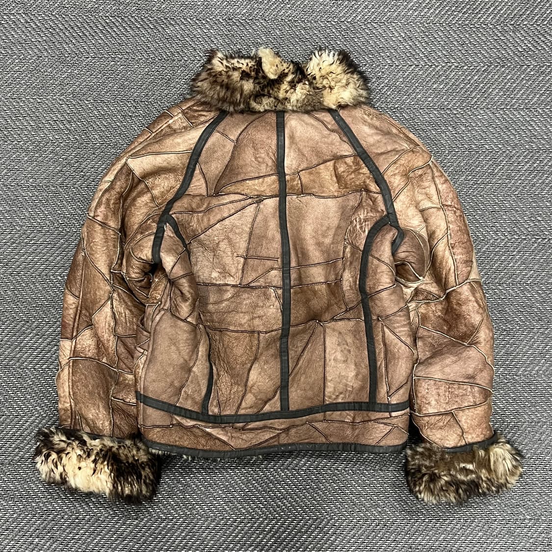 패치워크 무스탕 퍼자켓 v1041 상품이미지2