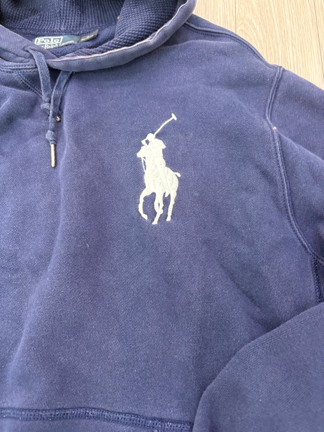 폴로 랄프로렌 네이비&화이트 넘버3 빅포니 후드 상품이미지2