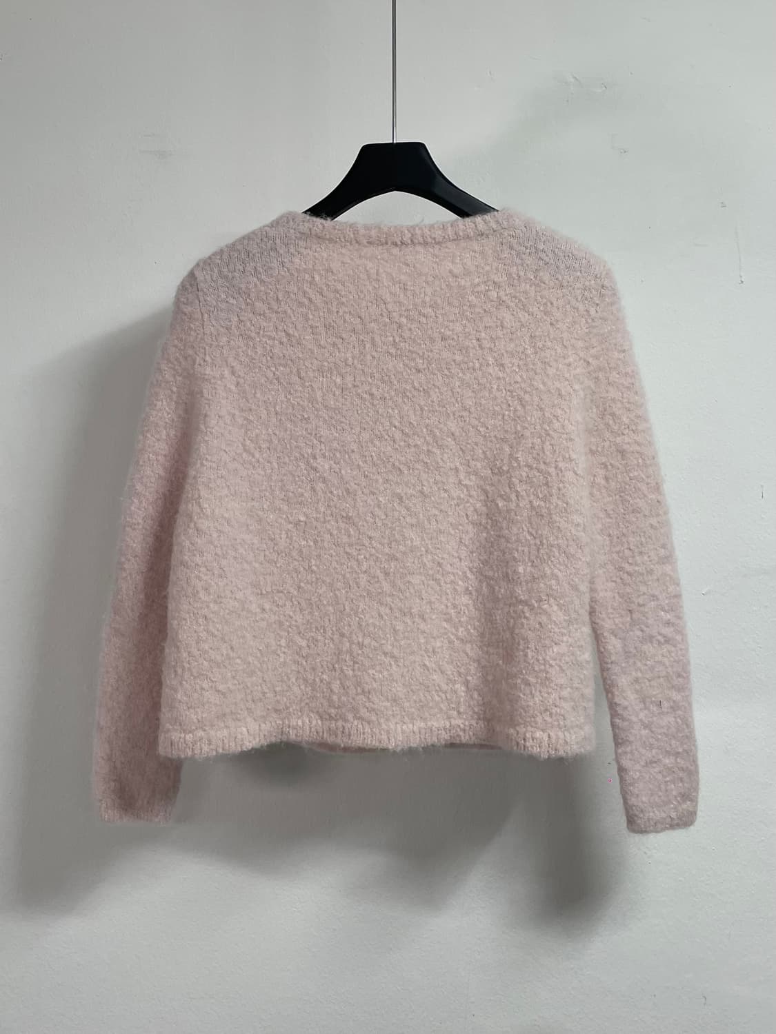 비아플레인 파스텔핑크 알파카 가디건 (on.606) 상품이미지3