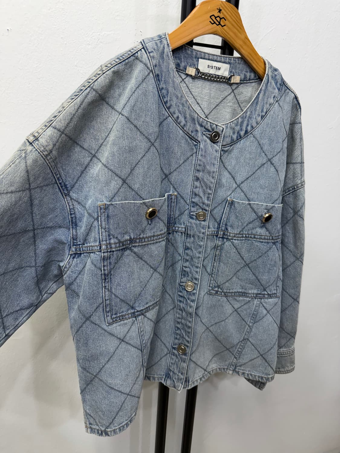정품) SYSTEM 시스템 한섬 21ss 오버핏 데님 자켓 82 상품이미지2