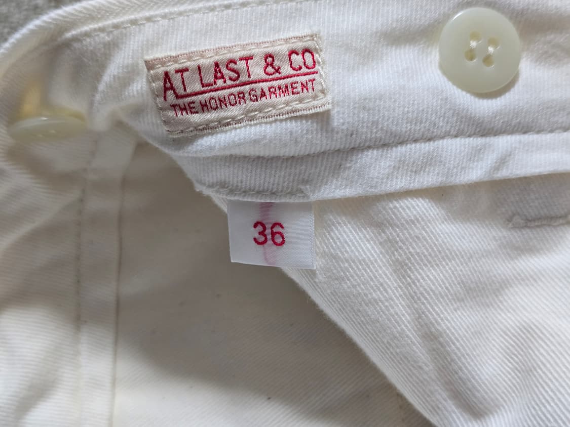 타임원클로딩 엣라코 헤링본 워크팬츠 36 화이트 트라우저 부처프로덕츠  상품이미지5