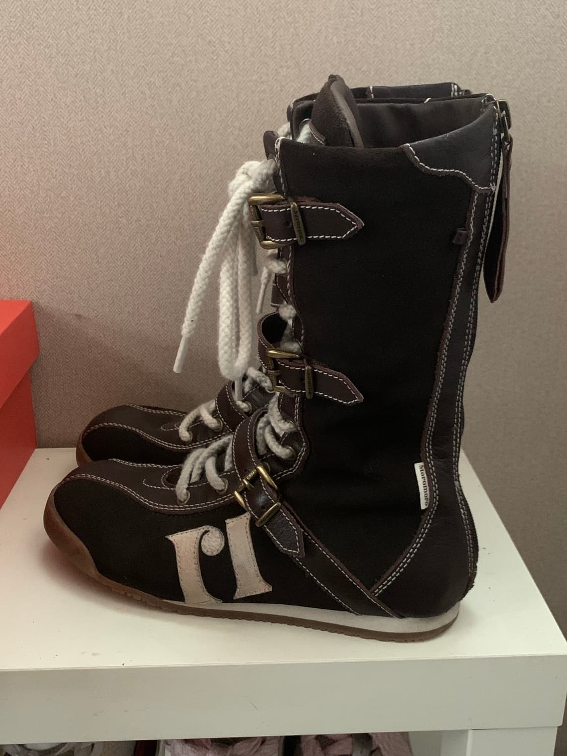 moromoro 스니커부츠 브라운 상품이미지2