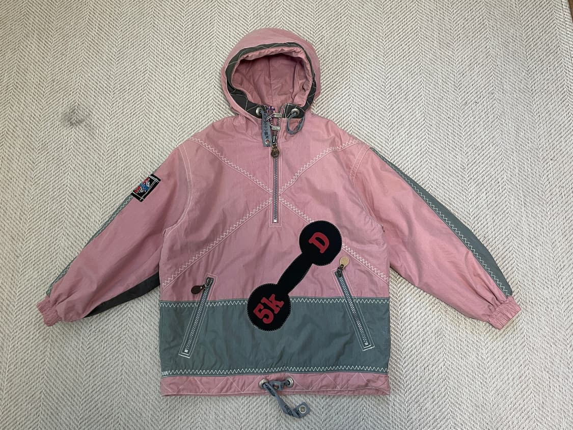 8~90s 데상트 패널 배색 후드 아노락 재킷 J03678 상품이미지3