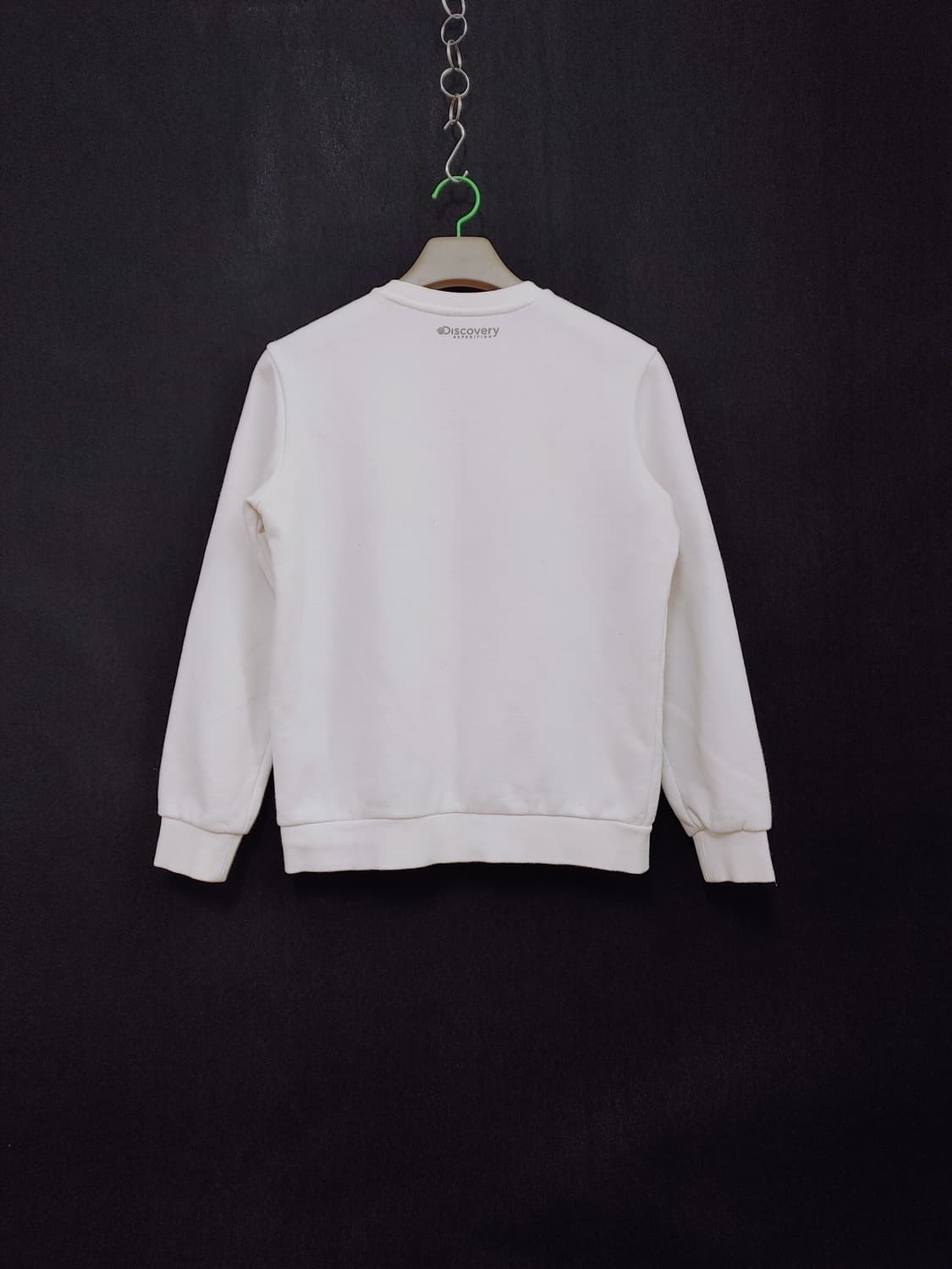 Discovery 디스커버리 안감기모 펄로고 화이트 맨투맨 상품이미지2