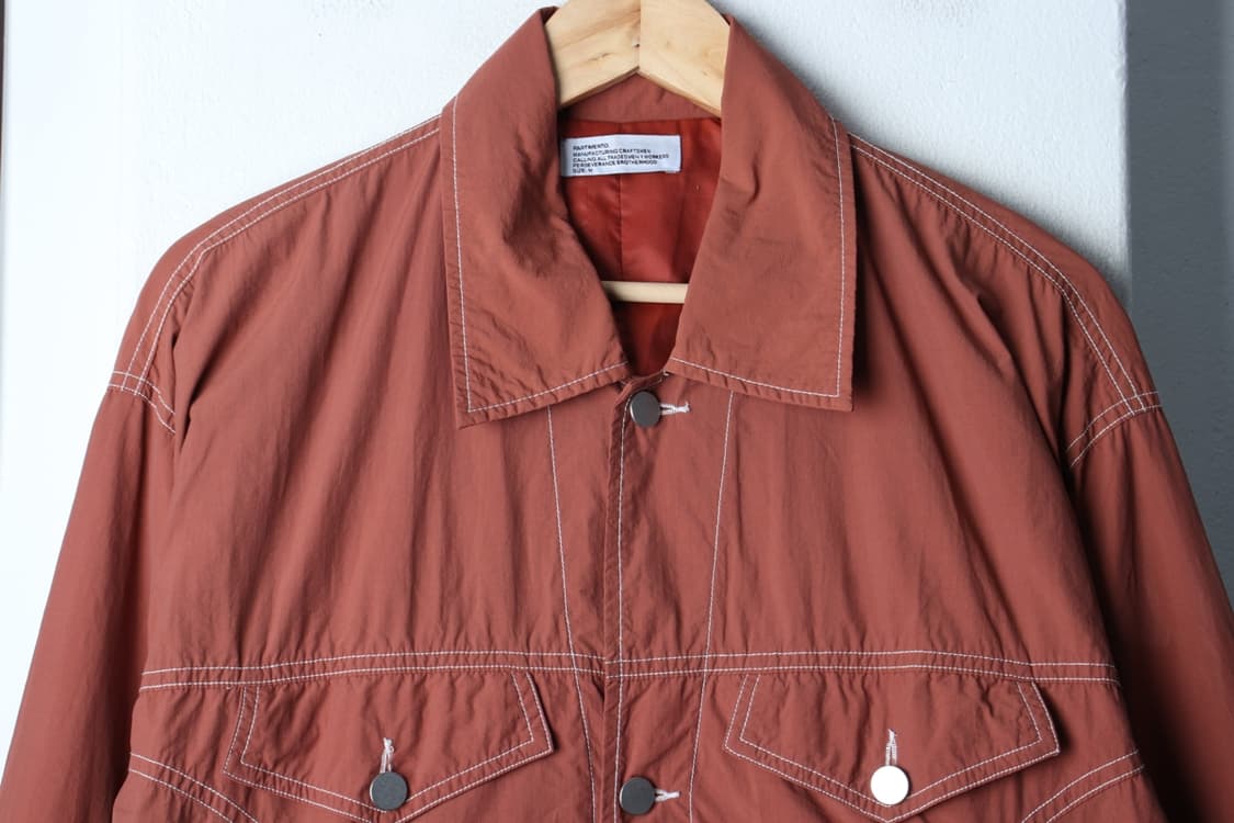 (M-2XL) 파르티멘토 집업 바람막이 점퍼자켓 스티치 우븐-H32674 상품이미지3