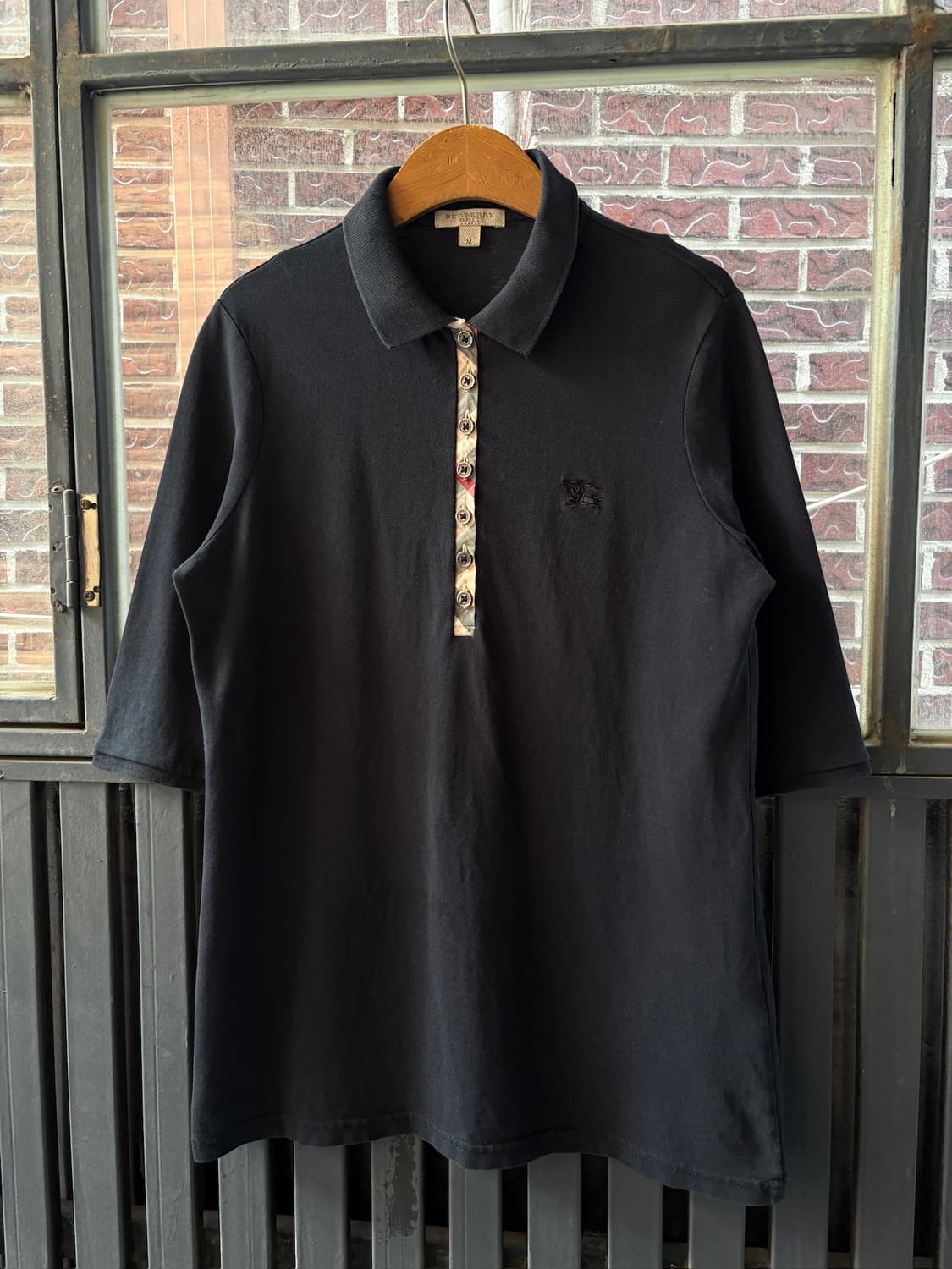 버버리 블랙 노바체크 카라 PK 티셔츠 BURBERRY BRIT 상품이미지1