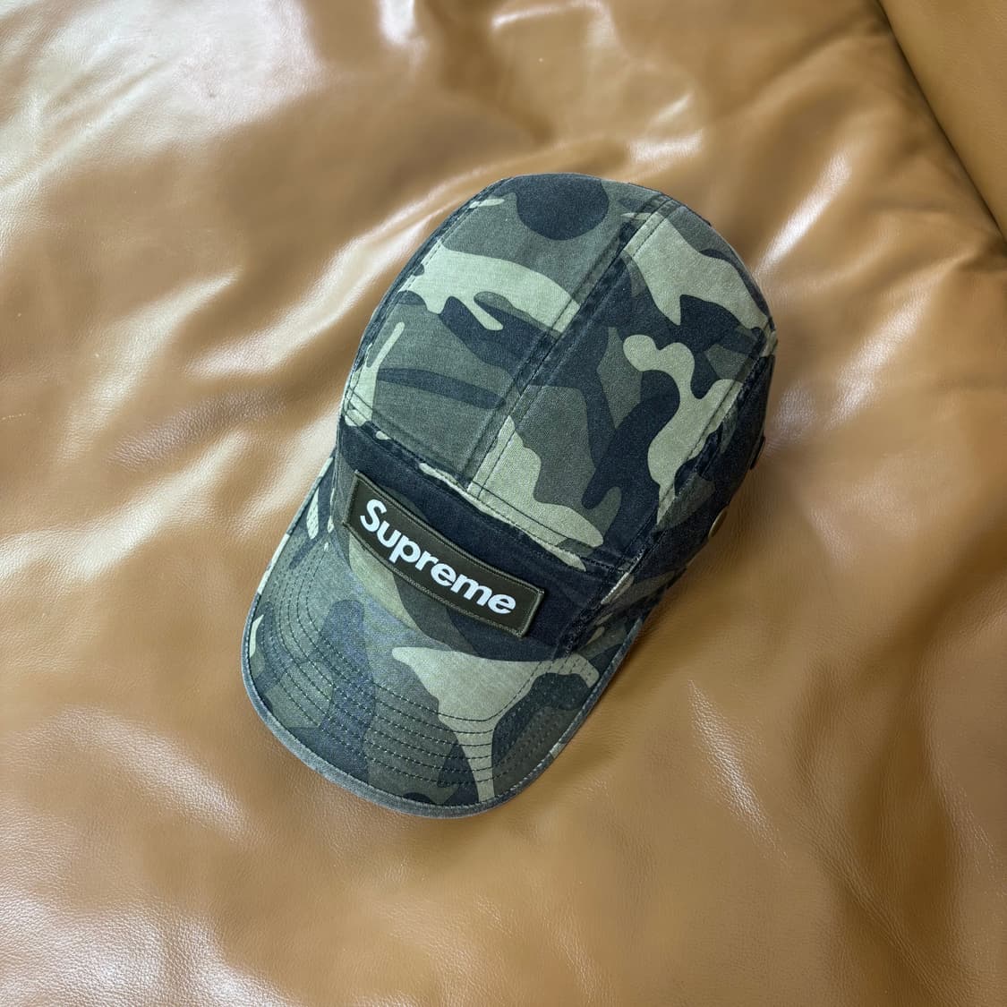 슈프림 캠프캡 모자 박스로고 23ss 밀리터리 카모 올리브 상품이미지5