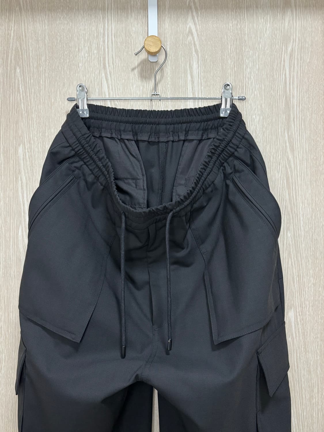 준지 울블렌드 카고밴딩팬츠46(30~32")/블랙 상품이미지3