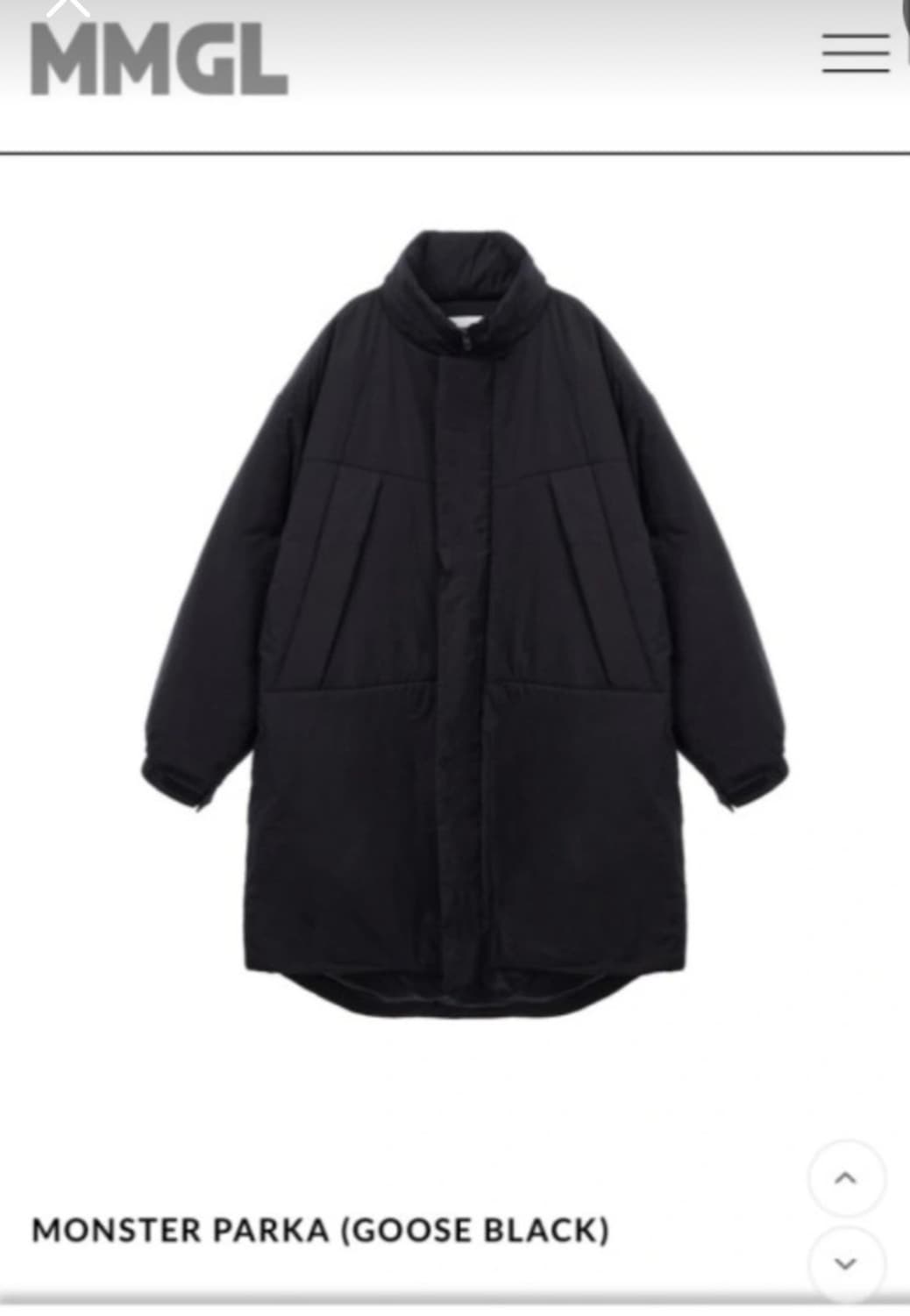 Mmgl 몬스터파카 2사이즈 블랙 상품이미지1