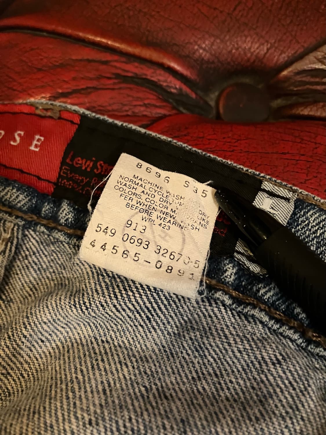 90s USA 빈티지 리바이스 실버탭 루즈핏 데님 팬츠 상품이미지10