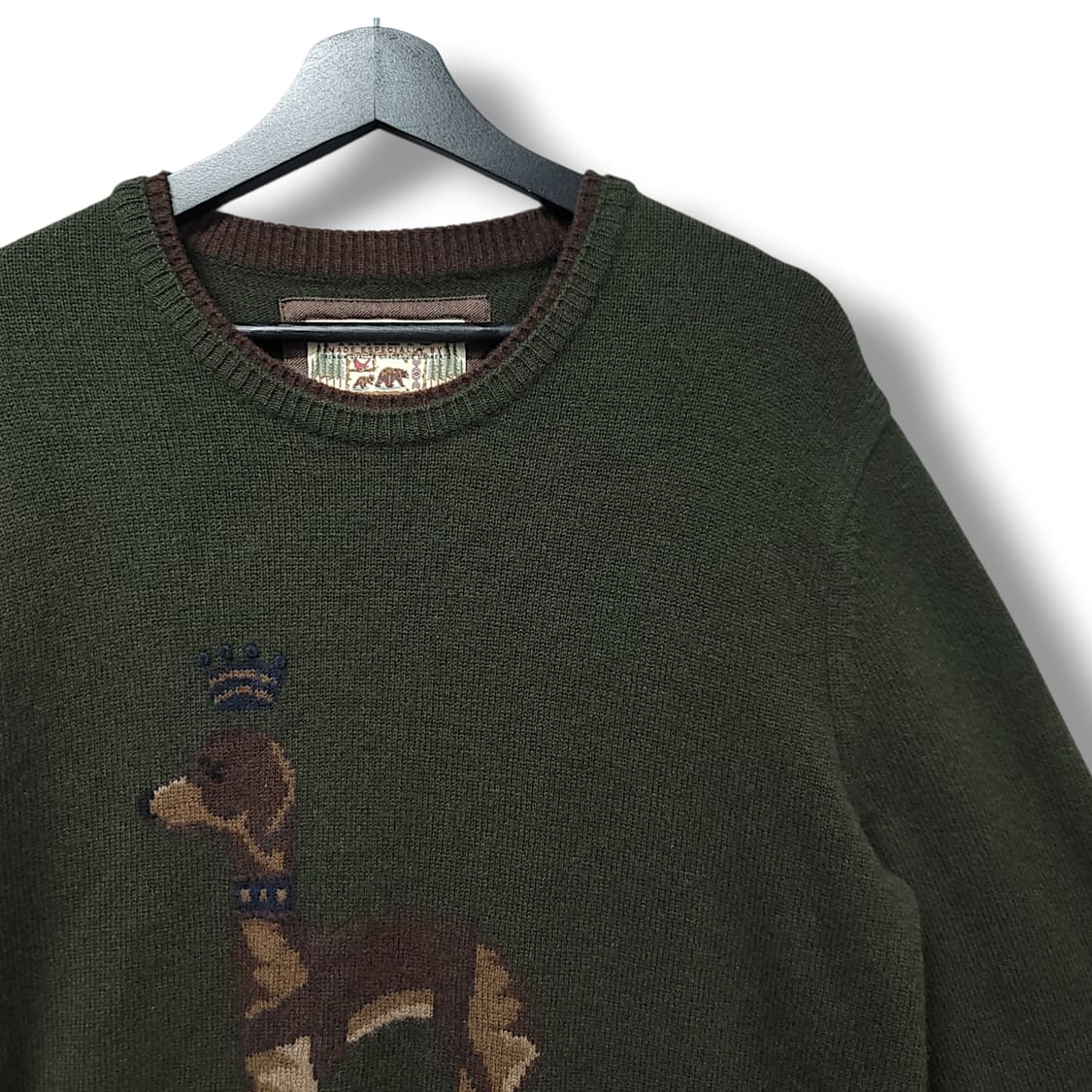 [105] 헤지스 카키 빅독 울 스웨터 니트 상품이미지3