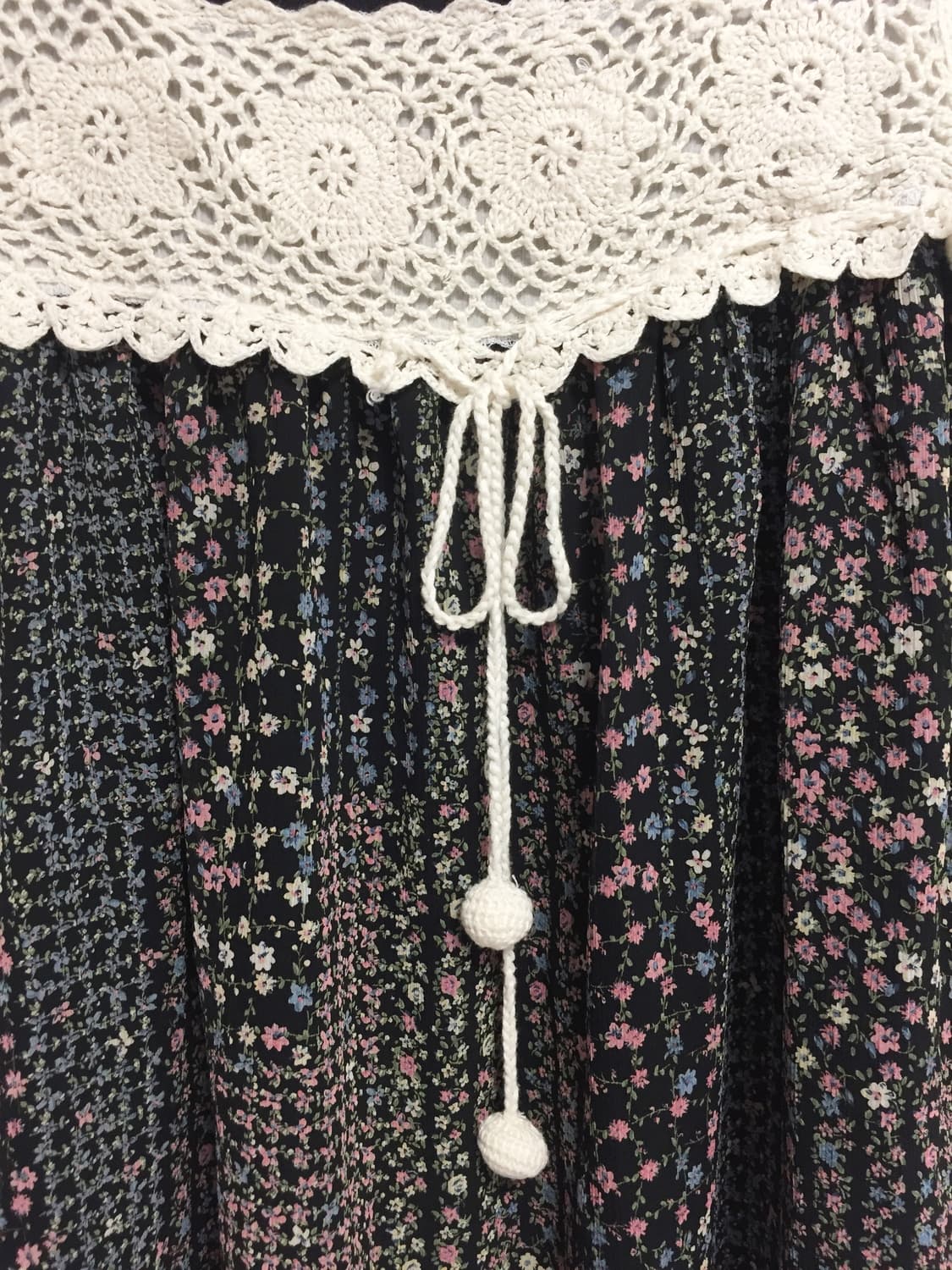 빈티지 블랙 크로셰 슬리브리스 상품이미지3