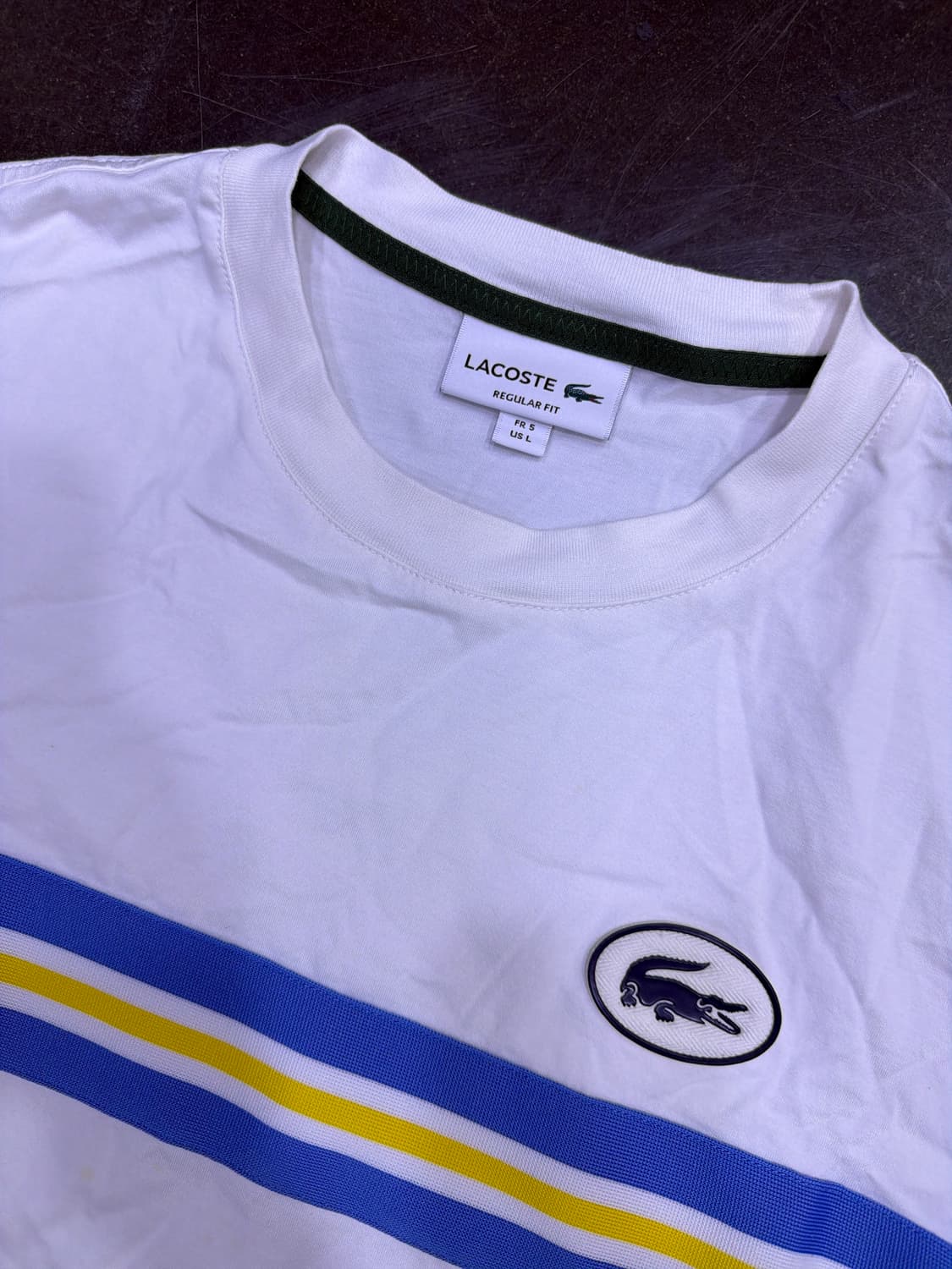라코스테 헤리티지 뱃지 팁핑 반팔티셔츠 L 상품이미지4