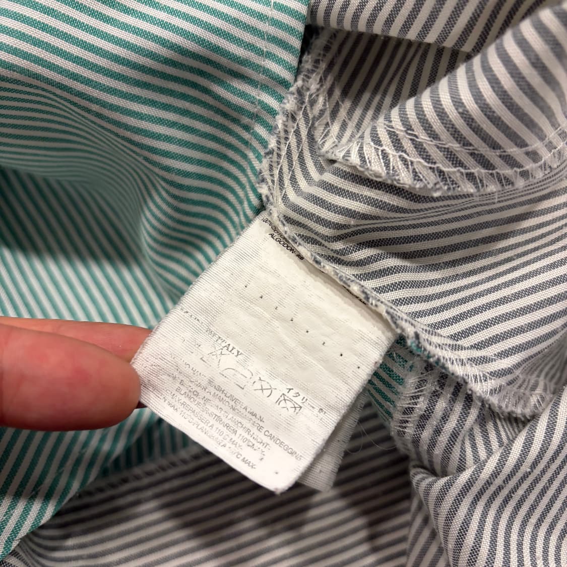 [L] 비비안웨스트우드 패치워크 스트라이프 셔츠 B423 상품이미지7