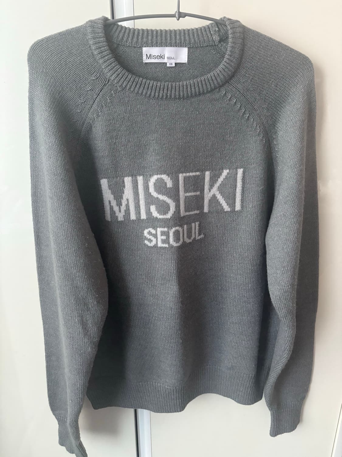 미세키서울 로고 니트 그레이 상품이미지3