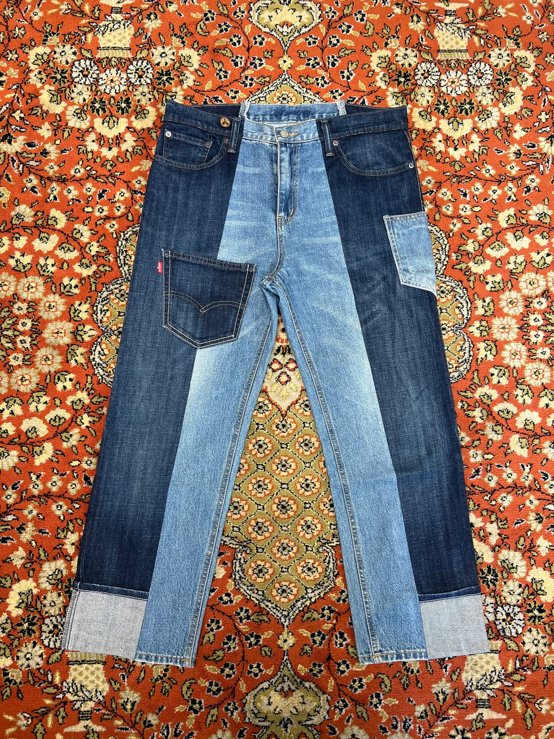 [33] LEVIS 리바이스 패치워크 커스텀 데님팬츠 상품이미지1