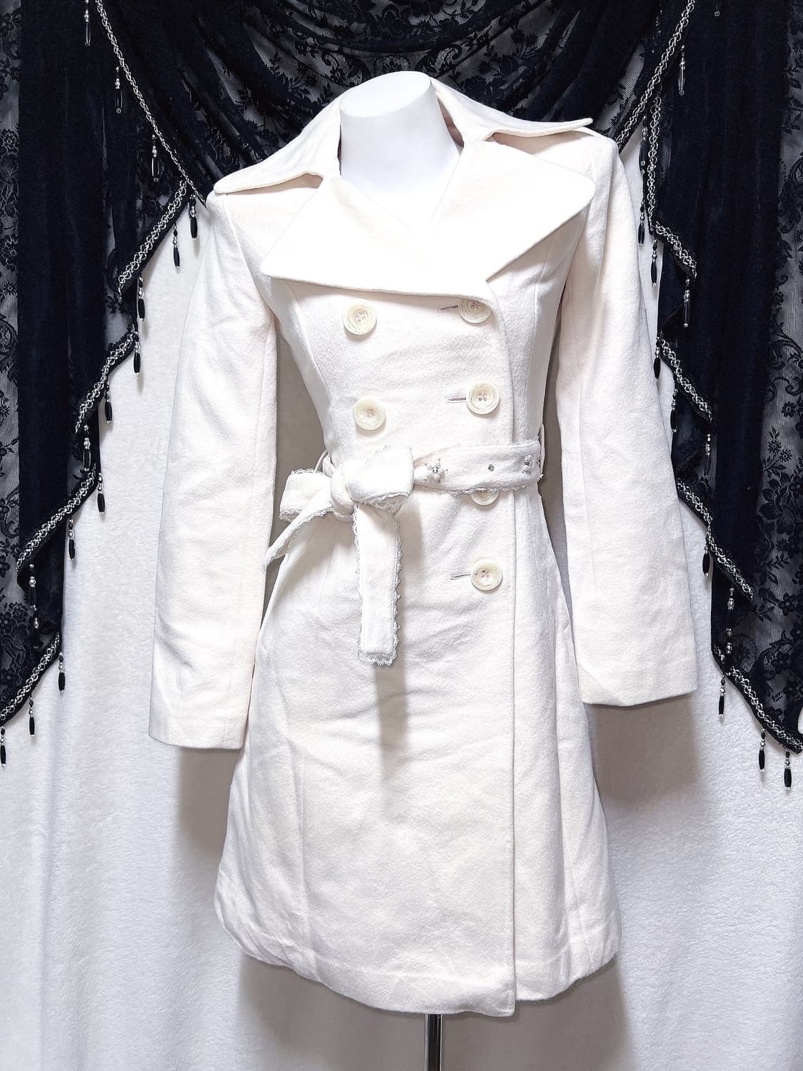 핑키걸즈 로맨틱갸루 로걀 히메 라떼 달천 리본벨트 코트 자켓 핀터 러블리 상품이미지7