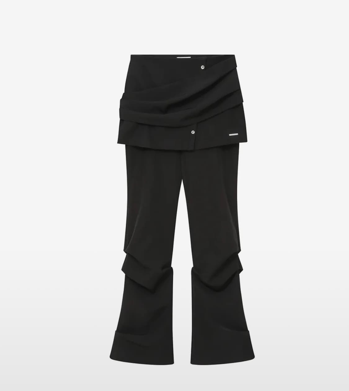 미세키서울 Draped shirt skirt pants SET BLACK 상품이미지3