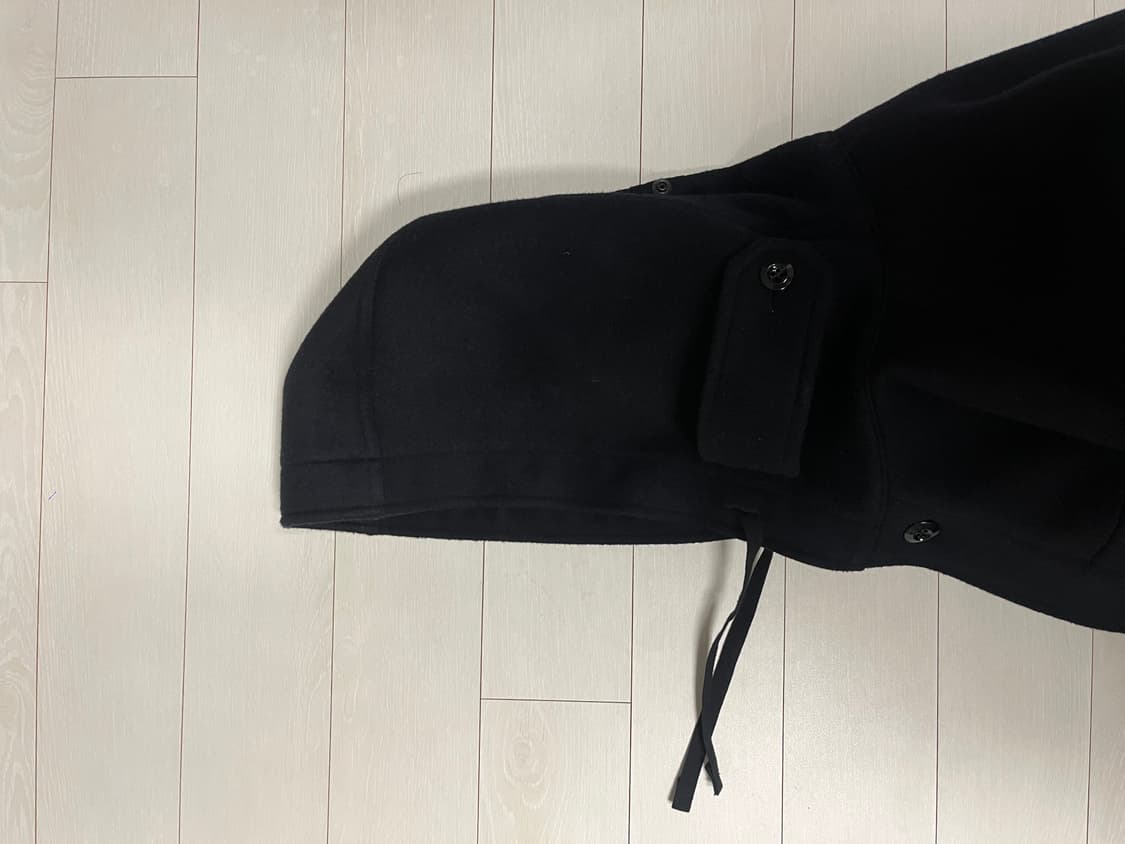 [8DIVISION] 후드 하프 코트_블랙 (M size) 상품이미지8