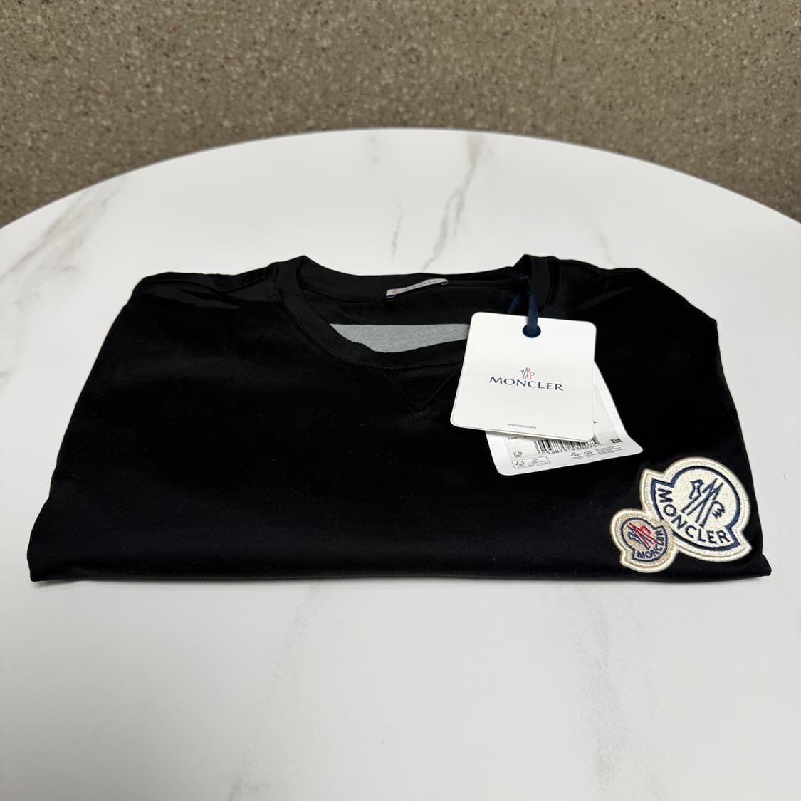 [3XL,새상품]몽클레어 더블 와펜 반팔 블랙 상품이미지1