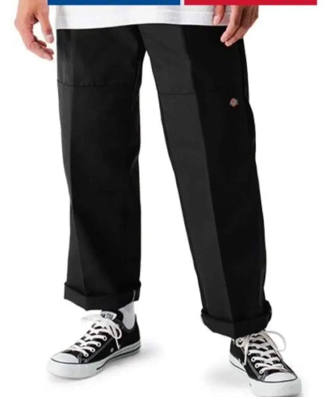 디키즈 더블니 85283 루즈핏 워크팬츠 블랙 34x30 상품이미지2