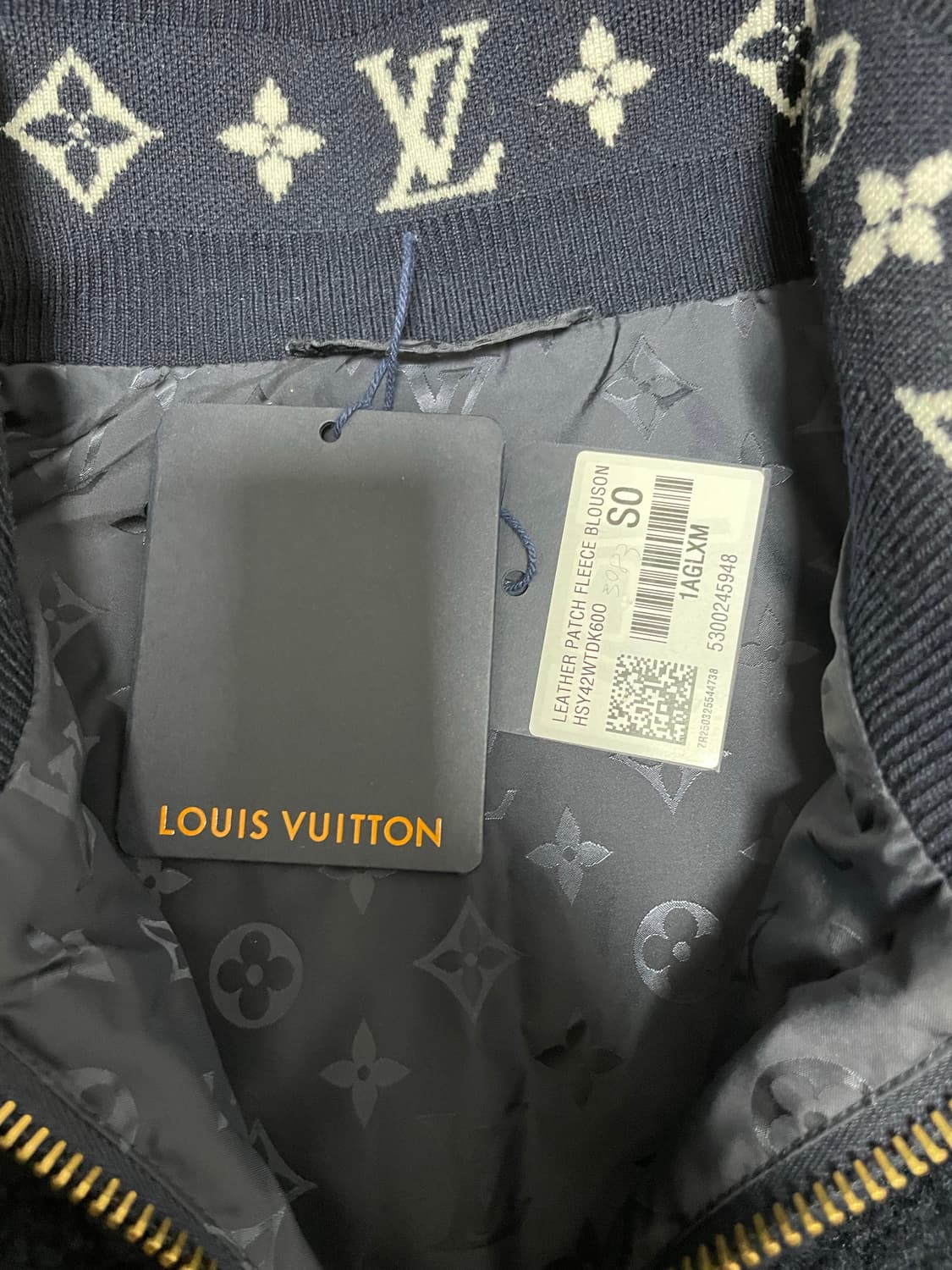 [새상품/S] 25fw 루이비통 레더패치 후리스 플리스 자켓 상품이미지2