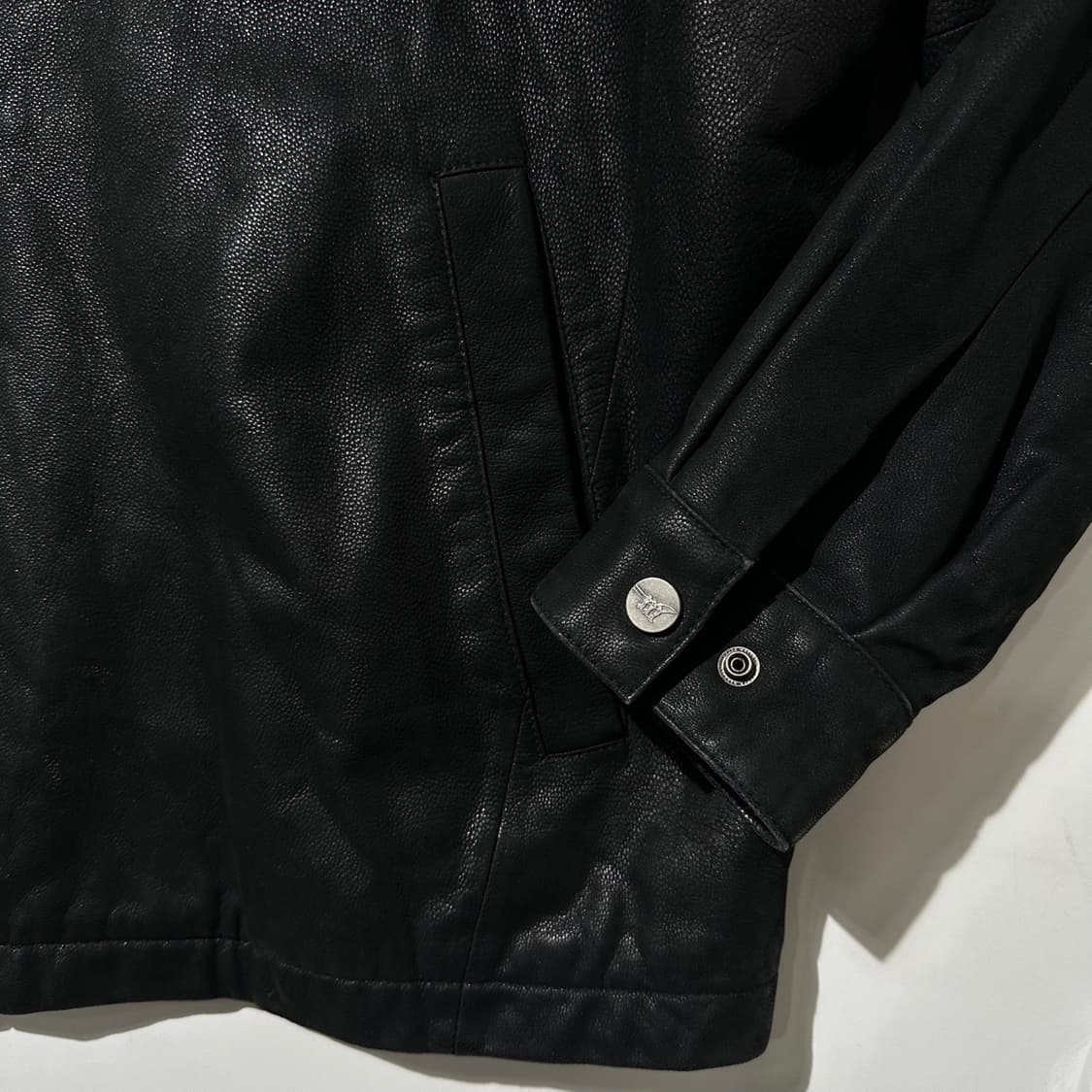 헨리코튼 고트스킨 레더 싱글 자켓 블랙 상품이미지5