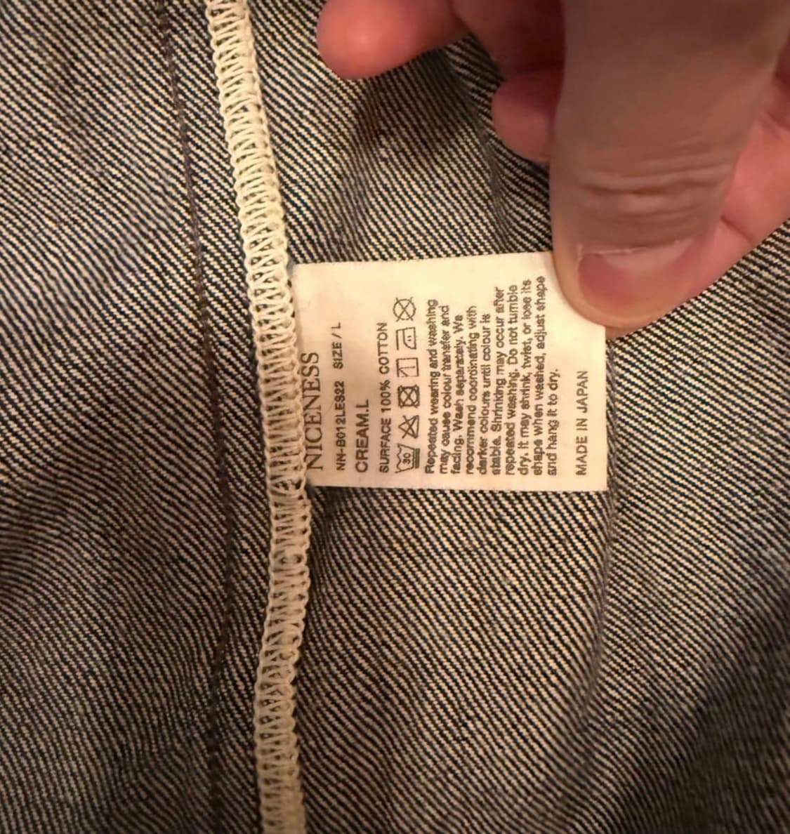 Niceness Cream.L 데님자켓 상품이미지4