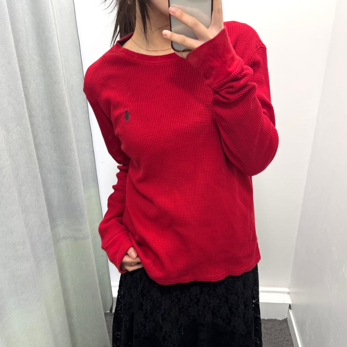 폴로 레드 와플니트 상품이미지2