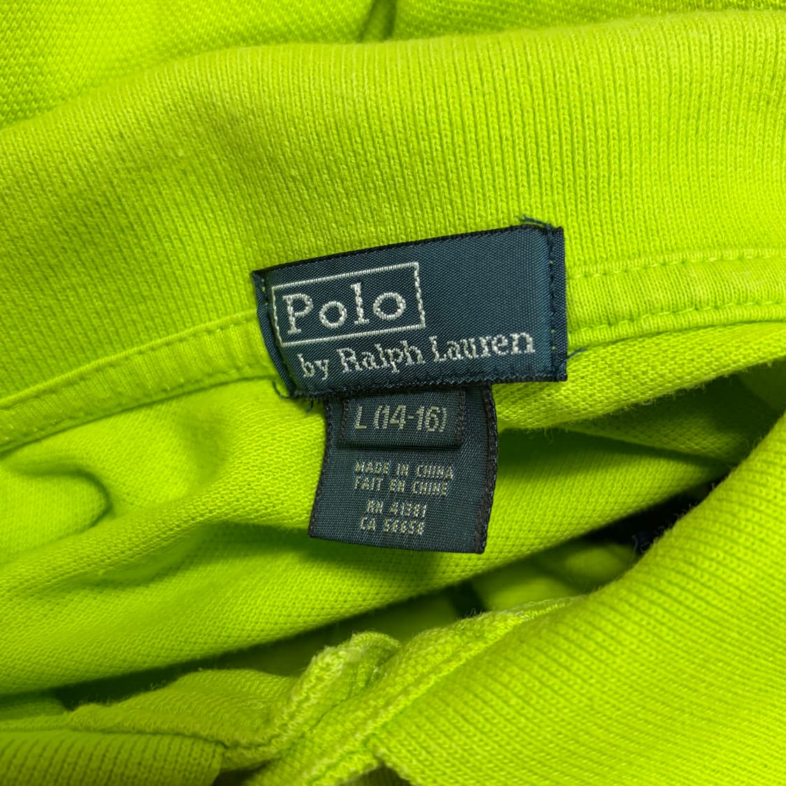 폴로 빅포니 치프키프 형광 딱붙 반팔 카라 티셔츠 키즈 L 상품이미지9