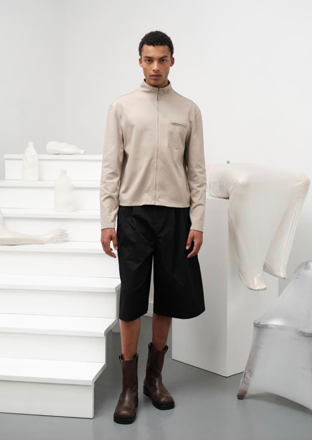 아모멘토 슬림핀 포켓 점퍼 [L] 상품이미지1