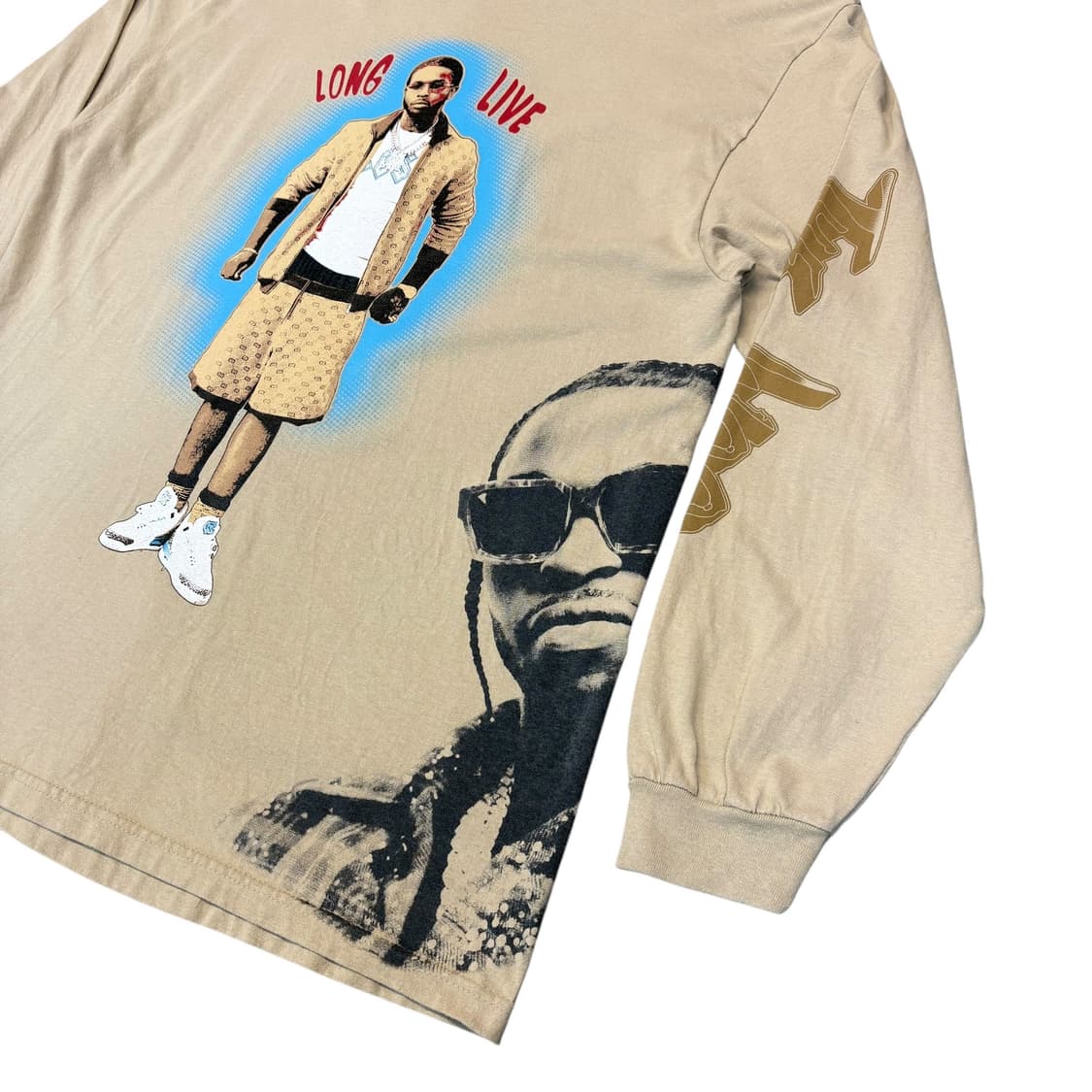 (2XL) 팝 스모크 프린팅 롱 슬리브 상품이미지3