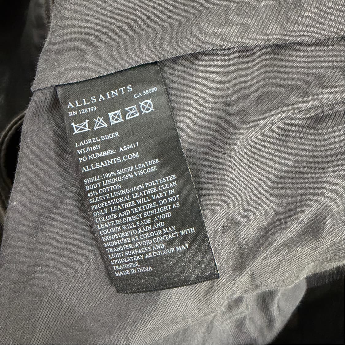 [3] 올세인츠 바이커 양가죽100% 라이더자켓  상품이미지10