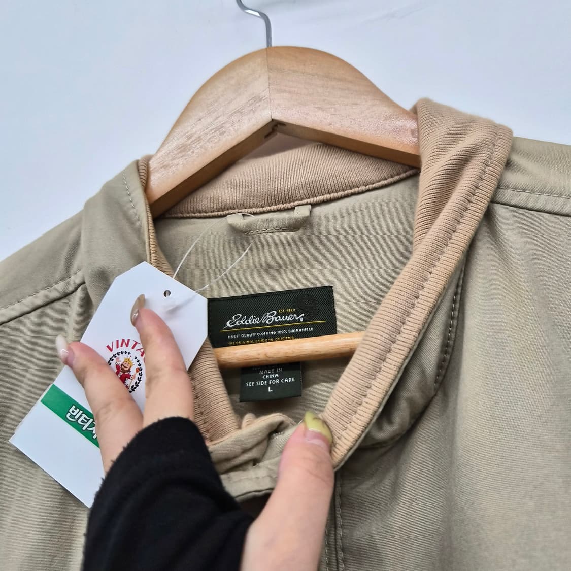 에디바우어 베이지 헤링턴 자켓 남성 L 상품이미지2