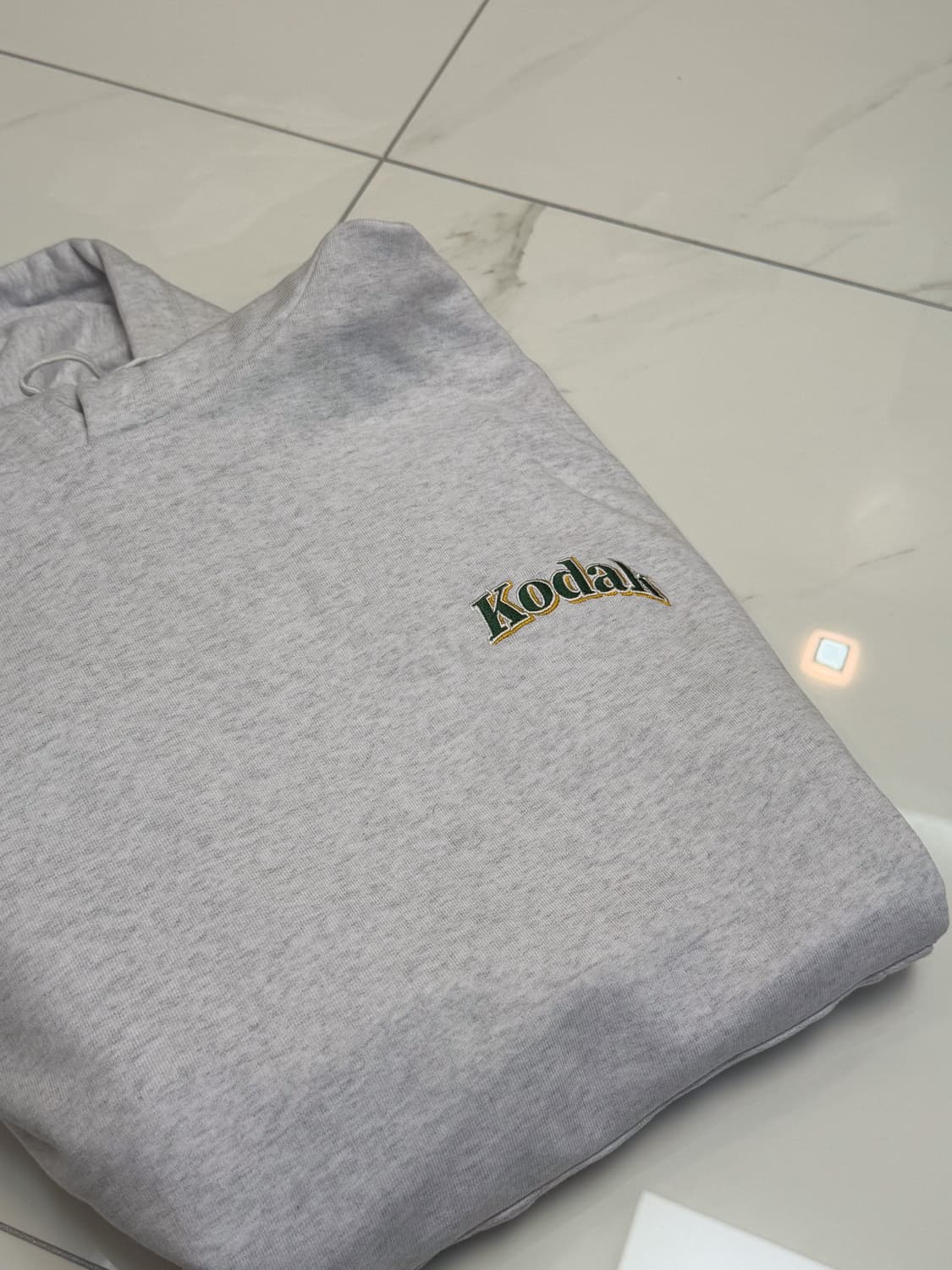 [2XL] 코닥 로고 후드티 멜란지 그레이 상품이미지4