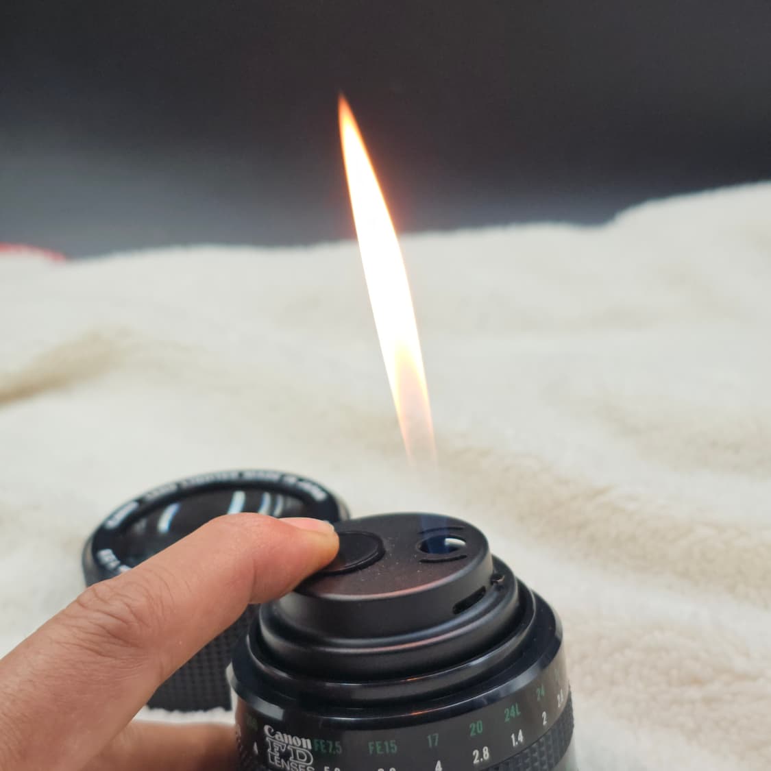 캐논 FD 135mm 렌즈형 가스 라이터 루페 겸용 필름카메라 필카  상품이미지4