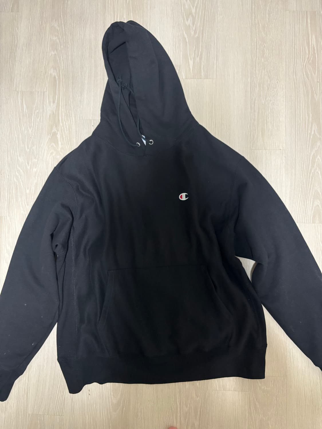 챔피온 리버스위브 후드티 블루택  상품이미지2